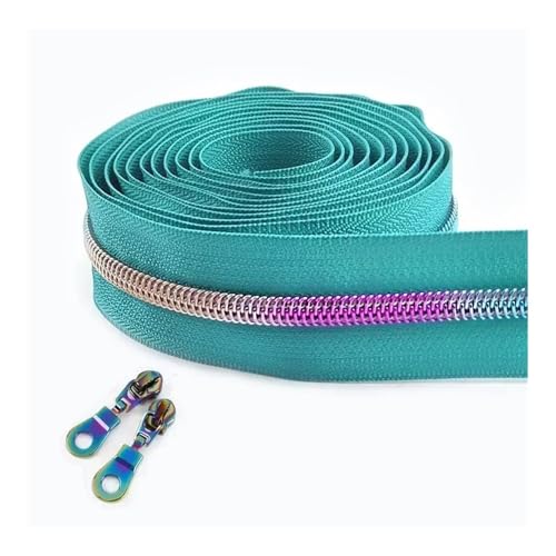 ERQIAO 1–10 m 5# Nylon-Reißverschlussband, Meterware, zum Nähen von Kleidertaschen, Reißverschluss, Schieberverschluss, Dekor, Reißverschlüsse, Reparaturset, DIY-Zubehör, Kastanienbraun, 3 Stück von ERQIAO
