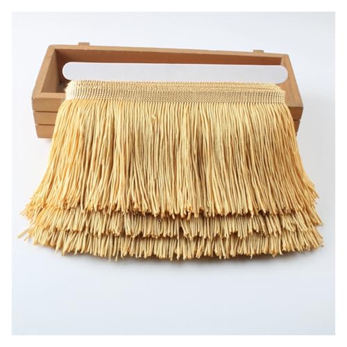 ERQIAO 1 Yards Fransen Spitze Quaste Trim 10cm/4 zoll DIY Dekoration Kleid Bühne Leistung Spitze Band (Tyrant Gold) von ERQIAO