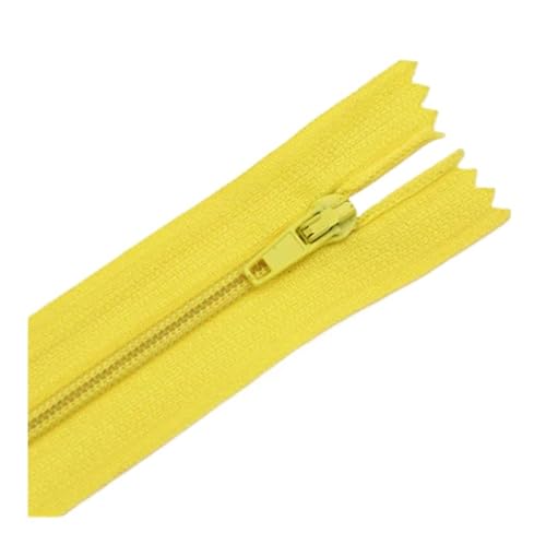 ERQIAO 10 Stück lange Nylon-Reißverschlüsse aus Kunststoff, Nr. 3: 12 cm, 15 cm, 20 cm, 25 cm, 30 cm, 35 cm, 40 cm, 45 cm, 50 cm, 55 cm, 60 cm, zum Nähen von Taschen, Kleidungsstücken (gelbe Zahl ERQIAO 10 Stück lange Nylon-Reißverschlüsse aus Kunststoff, Nr. 3: 12 cm, 15 cm, 20 cm, 25 cm, 30 cm, 35 cm, 40 cm, 45 cm, 50 cm, 55 cm, 60 cm, zum Nähen von Taschen, Kleidungsstücken (gelbe Zahl von ERQIAO