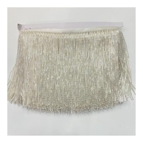 ERQIAO 15 cm breite Fransenquaste Quasten Trim Spitze für DIY Zubehör Heimtextilien Tanzband (Elfenbein) von ERQIAO