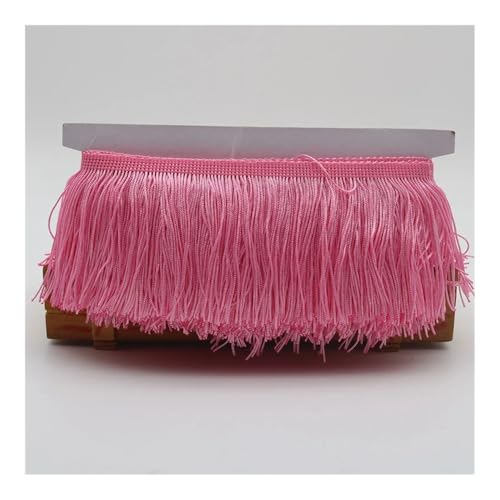 ERQIAO 15 cm lange Quasten Fransen Rand Polyester Spitze Band Quasten für Vorhänge Kleidung Fransen zum Nähen Trimmen Handwerk (Rosa) von ERQIAO