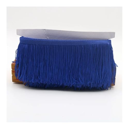 ERQIAO 15cm Lange Quaste Fransen Trim Polyester Spitze Band Quasten für Vorhänge Kleidung Fransen für Nähen Trimmen Handwerk (Königsblau) von ERQIAO
