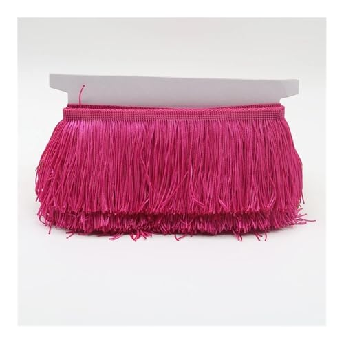 ERQIAO 15cm Lange Quaste Fransen Trim Polyester Spitze Band Quasten für Vorhänge Kleidung Fransen für Nähen Trimmen Handwerk (Rose) von ERQIAO