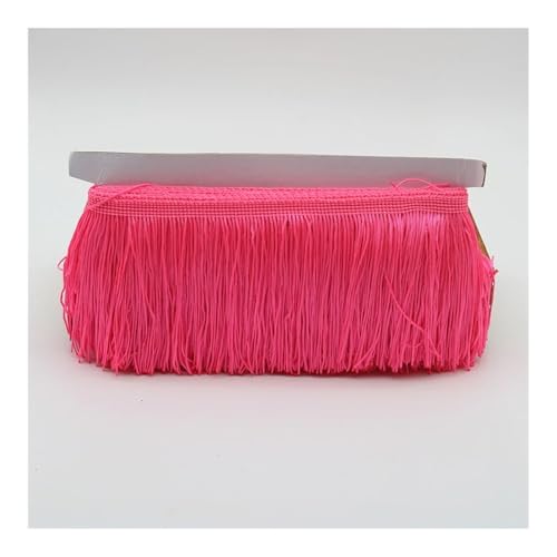 ERQIAO 15cm Lange Quaste Fransen Trim Polyester Spitze Band Quasten für Vorhänge Kleidung Fransen für Nähen Trimmen Handwerk (Wassermelone Rot) von ERQIAO