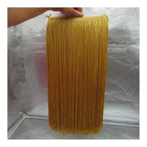 ERQIAO 2 Meter/Charge 50 cm lang Spitzen-Finish Quasten selbst gestalten Kleid Latein Bühne Kleidung Vorhänge Zubehör Schleife (gold) von ERQIAO