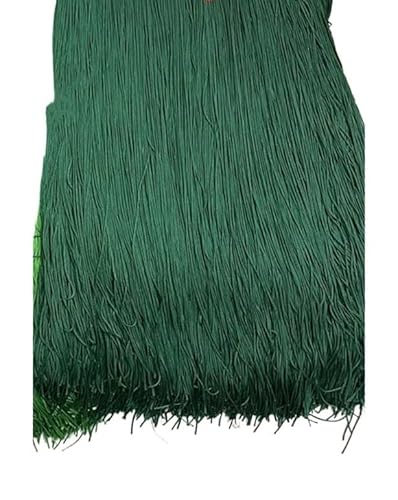ERQIAO 50 cm langes Spitzen-Fransenband für DIY Lateinisches Kleid Bühne Kleidung Vorhänge Zubehör (Dunkelgrün) von ERQIAO