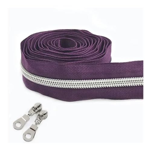 ERQIAO Nylon-Reißverschlussband, Meterware, 1–10 m, zum Nähen von Kleidertaschen, Reißverschluss, Schieberverschluss, Dekor, Reißverschlüsse, Reparaturset, DIY-Zubehör (Dunkelviolett, 3 m, 3 Stück ERQIAO Nylon-Reißverschlussband, Meterware, 1–10 m, zum Nähen von Kleidertaschen, Reißverschluss, Schieberverschluss, Dekor, Reißverschlüsse, Reparaturset, DIY-Zubehör (Dunkelviolett, 3 m, 3 Stück von ERQIAO