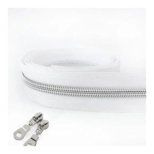 ERQIAO Nylon-Reißverschlussband, Meterware, 1–10 m, zum Nähen von Kleidertaschen, Reißverschluss, Schieberverschluss, Dekor, Reißverschlüsse, Reparaturset, DIY-Zubehör (Hellblau, 2 m, 2 Stück Schieber ERQIAO Nylon-Reißverschlussband, Meterware, 1–10 m, zum Nähen von Kleidertaschen, Reißverschluss, Schieberverschluss, Dekor, Reißverschlüsse, Reparaturset, DIY-Zubehör (Hellblau, 2 m, 2 Stück Schieber von ERQIAO