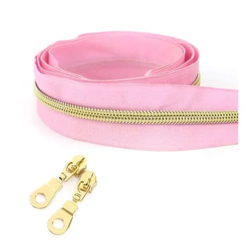 ERQIAO Nylon-Reißverschlussband, Meterware, 1–10 m, zum Nähen von Kleidertaschen, Reißverschluss, Schieberverschluss, Dekor, Reißverschlüsse, Reparaturset, DIY-Zubehör (mehrfarbig, 2 m, 2 Stück von ERQIAO