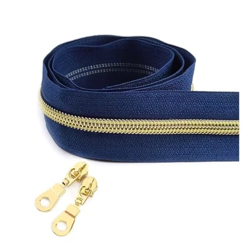 ERQIAO Nylon-Reißverschlussband, Meterware, 1–10 m, zum Nähen von Kleidertaschen, Reißverschluss, Schieberverschluss, Dekor, Reißverschlüsse, Reparaturset, DIY-Zubehör (weiß, 3 m, 3 Stück Schieber_5#) von ERQIAO