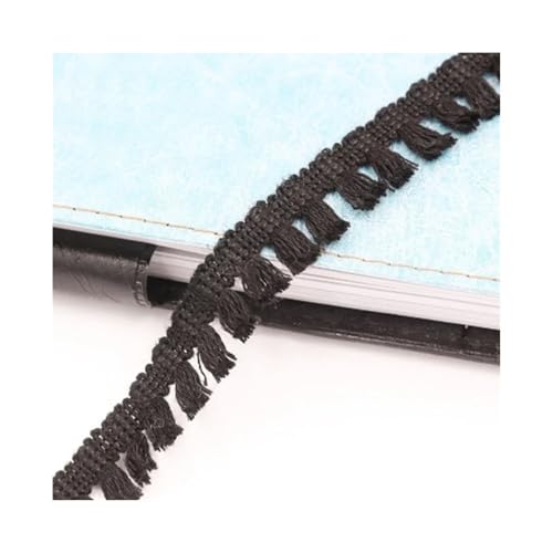 ERQIAO Quaste, Spitzenbesatz, Baumwollfaden, lateinisches Kleid, Bühnenkleidung, Vorhang, DIY-Zubehör, 1,8 cm, Weiß, Grau, Rot, Schwarz (2) von ERQIAO