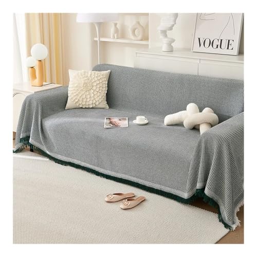 ERQIAO Sofahandtuch mit vollständiger Abdeckung, cremefarben, winddicht, Baumwollgarn, Campingdecke, Sofakissenbezug, für alle Jahreszeiten, universell einsetzbar (Sofabezug 6, 180 x 230 cm) von ERQIAO