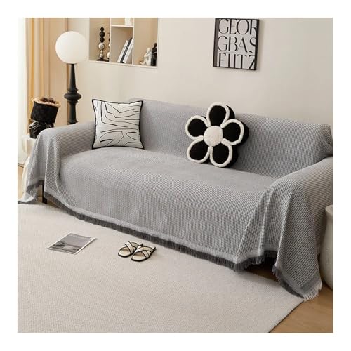 ERQIAO Sofahandtuch mit vollständiger Abdeckung, cremefarben, winddicht, Baumwollgarn, Campingdecke, Sofakissenbezug, für alle Jahreszeiten, universell einsetzbar (Sofabezug 7,90 x 90 cm) von ERQIAO