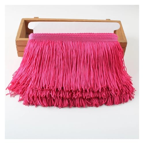 ERQIAO Spitzenband mit Fransen, Spitze, Quasten, 10 cm, DIY-Dekoration, Kleid, Bühnenaufführung, Spitzenband (Rose) von ERQIAO