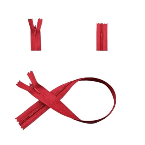 ERQIAO Unsichtbarer Nylon-Reißverschluss zum Nähen, für Nähzubehör, Taschen, 28/35/40/45/50/55/60 cm, 10 Stück, Weinrot, Gesamtlänge 28 cm, 10 Stück ERQIAO Unsichtbarer Nylon-Reißverschluss zum Nähen, für Nähzubehör, Taschen, 28/35/40/45/50/55/60 cm, 10 Stück, Weinrot, Gesamtlänge 28 cm, 10 Stück von ERQIAO