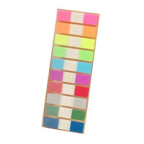 100/120 Stück farbige PET-Etiketten, Haftnotizen, beschreibbar, wiederverwendbar, Lesezeichen für Buch, Tagebuch, Planer, Notizbuch, wiederbeschreibbare Klebe-Tabs von ERRORY