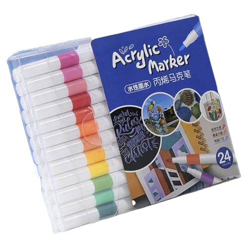 12/24/48 farbige Acrylfarben-Marker, Acrylmalstift, Zeichenstift, Marker, Set, Schulbedarf 12/24/48 farbige Acrylfarben-Marker, Acrylmalstift, Zeichenstift, Marker, Set, Schulbedarf von ERRORY