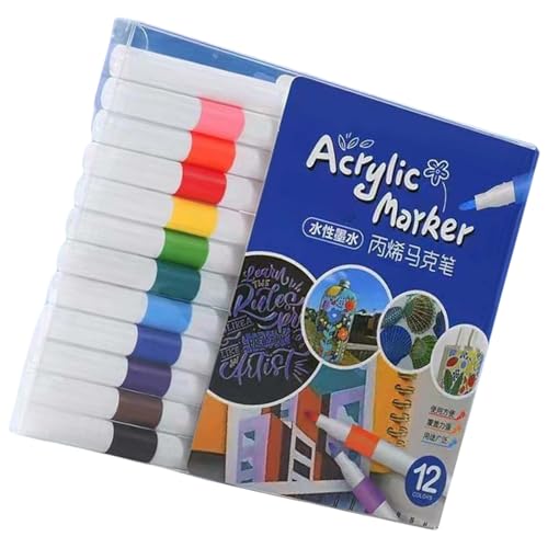 12/24/48 farbige Acrylfarben-Marker, Acrylmalstift, Zeichenstift, Marker, Set, Schulbedarf 12/24/48 farbige Acrylfarben-Marker, Acrylmalstift, Zeichenstift, Marker, Set, Schulbedarf von ERRORY