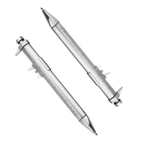 2-in-1-Kugelschreiber, 15 cm, multifunktional, mit Messschieber für präzise Messungen, Designer, Büro, Studium, 2 Stück Kugelschreiber mit Messschieber 2-in-1-Kugelschreiber, 15 cm, multifunktional, mit Messschieber für präzise Messungen, Designer, Büro, Studium, 2 Stück Kugelschreiber mit Messschieber von ERRORY