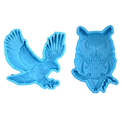2 x Silikon-Formen mit fliegenden Eulen, zur Wandmontage, halb-stereoskopische Form, Ornament, Anhänger, Epoxidharz, Bastelform, fliegende Eulen, Formen für Epoxidharz 2 x Silikon-Formen mit fliegenden Eulen, zur Wandmontage, halb-stereoskopische Form, Ornament, Anhänger, Epoxidharz, Bastelform, fliegende Eulen, Formen für Epoxidharz von ERRORY