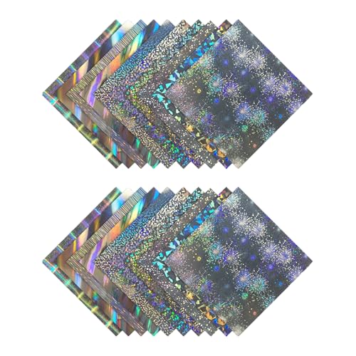 20 Blatt glitzerndes Papier, 10 Farben, reflektierende Blätter für Kartenherstellung, Scrapbooking, Kunst, Bastelprojekte und Verpackungen, reflektierende Blätter 20 Blatt glitzerndes Papier, 10 Farben, reflektierende Blätter für Kartenherstellung, Scrapbooking, Kunst, Bastelprojekte und Verpackungen, reflektierende Blätter von ERRORY