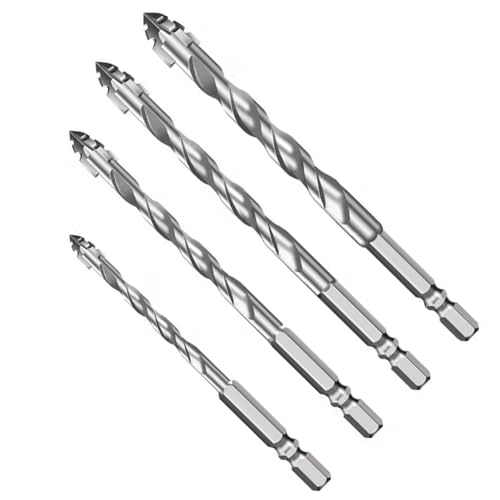 4-teiliges Exzenterbohrer-Set mit optimierten Schnittwinkeln für reduzierte Vibrationen und erhöhte Genauigkeit. Vierschneiden-Bohrer von ERRORY