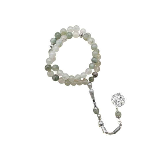 45 Stück Glasperlen, 8 mm, Hui, traditionelle Designs, Imitation Jade, Steinoptik, stabiles Armband, Glasperlen von ERRORY