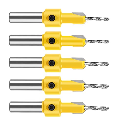 5/7 Stück 8 mm Holzbearbeitung Senker Bohrer Kopf Loch Holzschraube Montage Schritt Bit Zubehör Möbel Montage Bohrer von ERRORY