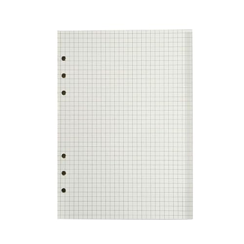 5 nachfüllbare Nachfüllpapierlinien, horizontales Linienpapier, 6 Löcher, liniert, Ersatzblätter für Notizen, Tagebuch von ERRORY