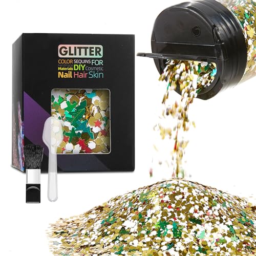 50 g Schneeflocke, fließender Sand, Weihnachts-Schneeflocken-Schleim, Charm, fließende Pailletten für Handwerk und Dekorationen, kreatives Designzubehör von ERRORY