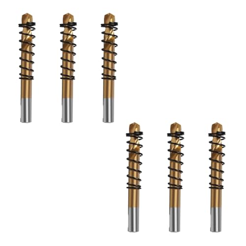 6 Stück Pilotbohrer, Durchmesser 6 mm, für Metall, Holz, Bohrung, Sägen, Zentrierbohrer für Metall, Stahl, Eisen, Holz von ERRORY