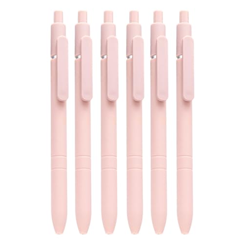 6 x Business-Stift mit Stiftclip, einziehbarer Kugelschreiber, nachfüllbar, für Büro, Hotel, Gäste, Anmeldung im Büro von ERRORY