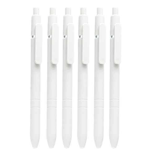 6 x Business-Stift mit Stiftclip, einziehbarer Kugelschreiber, nachfüllbar, für Büro, Hotel, Gäste, Anmeldung im Büro von ERRORY
