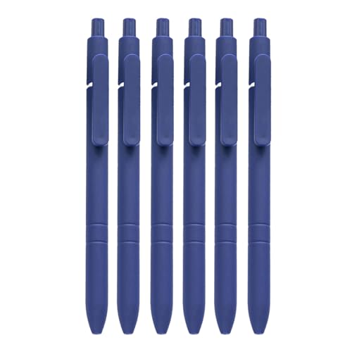 6 x Business-Stift mit Stiftclip, einziehbarer Kugelschreiber, nachfüllbar, für Büro, Hotel, Gäste, Anmeldung im Büro von ERRORY