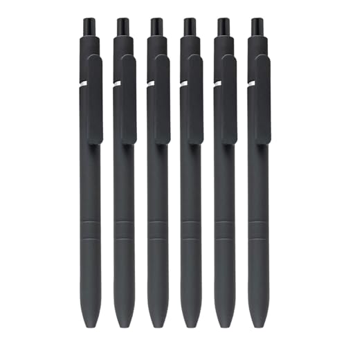 6 x Business-Stift mit Stiftclip, einziehbarer Kugelschreiber, nachfüllbar, für Büro, Hotel, Gäste, Anmeldung im Büro von ERRORY