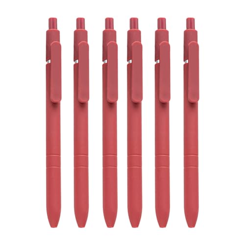 6 x Business-Stift mit Stiftclip, einziehbarer Kugelschreiber, nachfüllbar, für Büro, Hotel, Gäste, Anmeldung im Büro von ERRORY