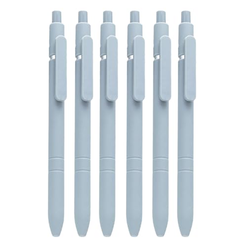 6 x Business-Stift mit Stiftclip, einziehbarer Kugelschreiber, nachfüllbar, für Büro, Hotel, Gäste, Anmeldung im Büro von ERRORY