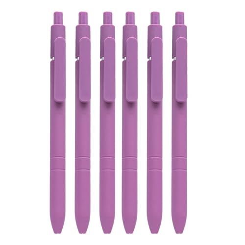 6 x Business-Stift mit Stiftclip, einziehbarer Kugelschreiber, nachfüllbar, für Büro, Hotel, Gäste, Anmeldung im Büro von ERRORY