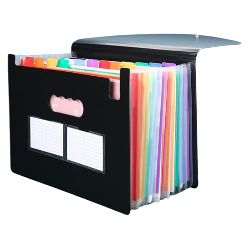 A 4 Akkordeon-Tasche, 13/25 Taschen, Dokumentenmappe, Dokumenten-Organizer, Quittungshalter für Büro von ERRORY