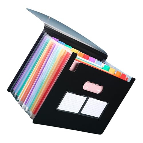 A 4 Akkordeon-Tasche, 13/25 Taschen, Dokumentenmappe, Dokumenten-Organizer, Quittungshalter für Büro von ERRORY