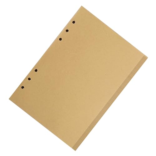 A 5 nachfüllbare Nachfüllpapierlinien, horizontales Linienpapier, 6 Löcher, liniert, Ersatzblätter für Notizen, Tagebuch von ERRORY