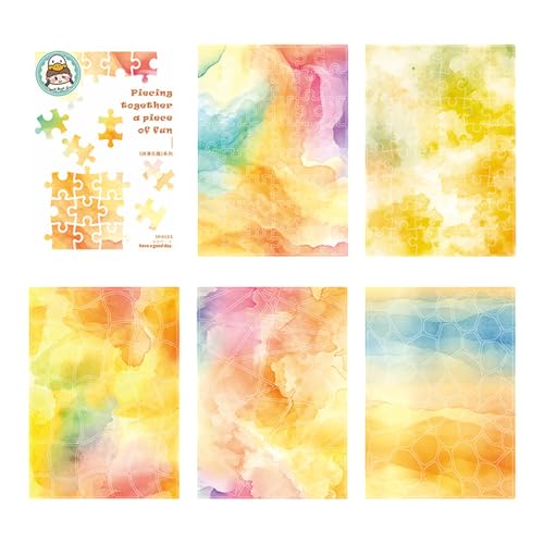 Ästhetische Aquarell-Aufkleber, entfernbare Papieraufkleber für Scrapbooking, Journaling, Telefon, Fotoalbum, Gitarre, Verpackung, wiederverwendbar, 5 Stück Ästhetische Aquarell-Aufkleber, entfernbare Papieraufkleber für Scrapbooking, Journaling, Telefon, Fotoalbum, Gitarre, Verpackung, wiederverwendbar, 5 Stück von ERRORY
