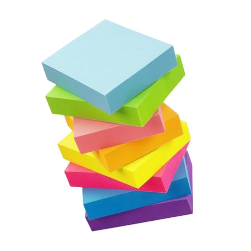 Ästhetischer Notizblock, leicht zu schreiben, multifunktional, bunt, Haftnotizen, Notizblock, bunte Notizblöcke für Studenten, 8 Stück Ästhetischer Notizblock, leicht zu schreiben, multifunktional, bunt, Haftnotizen, Notizblock, bunte Notizblöcke für Studenten, 8 Stück von ERRORY