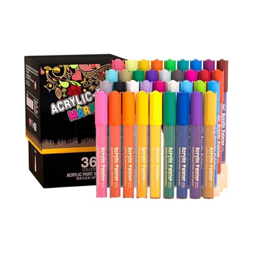 Acryl-Marker, wasserfest, verschiedene Farben, Acryl-Marker zum Malen auf Papier, Keramik, Holz, Glas, Leinwand, Marker-Set Acryl-Marker, wasserfest, verschiedene Farben, Acryl-Marker zum Malen auf Papier, Keramik, Holz, Glas, Leinwand, Marker-Set von ERRORY