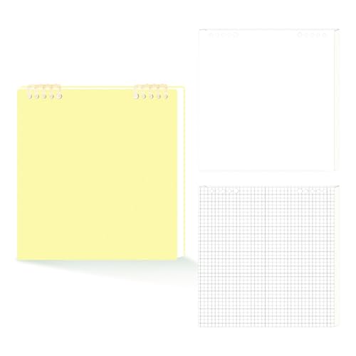 Binder-Notizbuch, nachfüllbar, 10 Löcher, vorgelocht, Tagebuch, Notizbuch, 120 Seiten, gerastert, für Notizen, Planung, Journaling, nachfüllbar von ERRORY