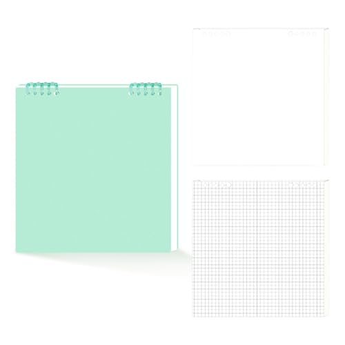 Binder-Notizbuch, nachfüllbar, 10 Löcher, vorgelocht, Tagebuch, Notizbuch, 120 Seiten, gerastert, für Notizen, Planung, Journaling, nachfüllbar von ERRORY