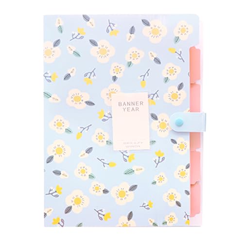 Blumenordner 6 Taschen Erweiterbar Ordner Briefgröße Dokument Organizer Erweiterbare Datei Organizer Sortierset von ERRORY