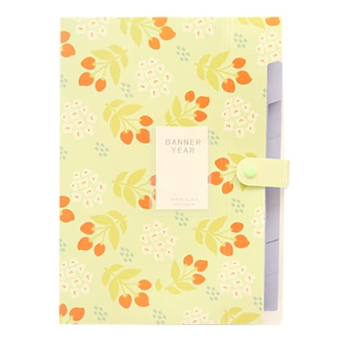 Blumenordner 6 Taschen Erweiterbar Ordner Briefgröße Dokument Organizer Erweiterbare Datei Organizer Sortierset von ERRORY