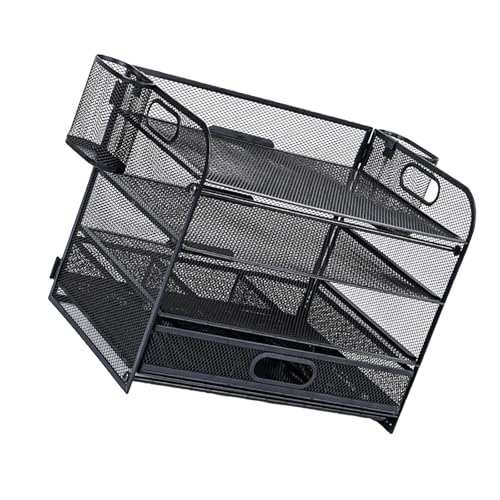 Briefablage mit 4 Ebenen, Büro-Schreibtisch-Organizer mit Schiebeschublade und 2 Stifthaltern, Schreibtischschublade Briefablage mit 4 Ebenen, Büro-Schreibtisch-Organizer mit Schiebeschublade und 2 Stifthaltern, Schreibtischschublade von ERRORY
