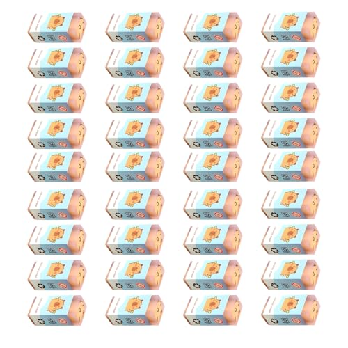 Bunte Cartoon-Radiergummis, lustiges Tier-Schulzubehör für Kinder, Schreiben, Kunst, Klasse, Preise, Geschenke, PVC, Weichgummi, 36 Stück von ERRORY